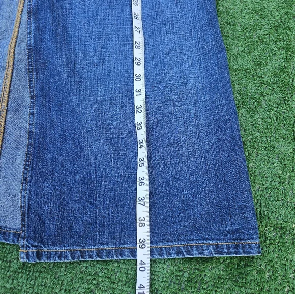 Vintage Polo Jeans Company Ralph Lauren Long Denim Skirt with Front Slit Size 12 - Picture 16 of 16